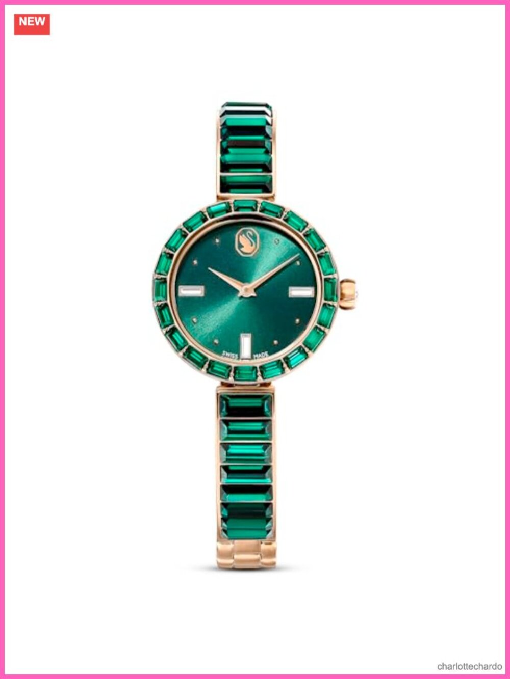 Swarovski Matrix Bangle Watch Swiss Made Crystal Bracelet Stainless Steel